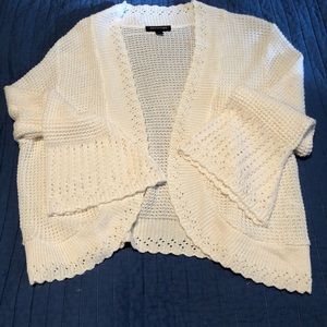 White short knitted cardigan